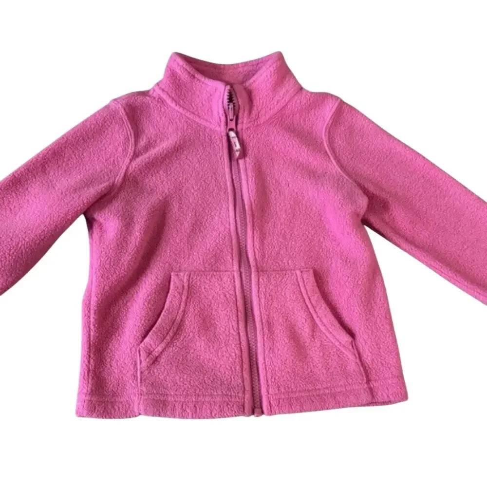 The Children's Place Pink Full Zip Fleece Lightweight Sweater Size 5T Cozy